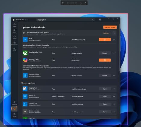 スニッピングによるWindows 11でのテキスト抽出