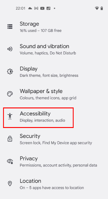 Android 12 Acccessibility