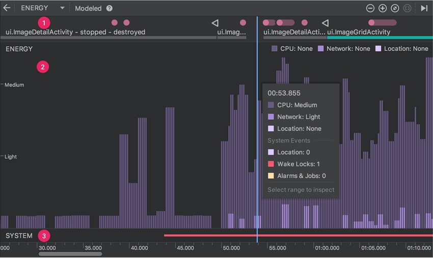 Androidバッテリーの排水速 -  Android Studio Energy Profilerをダウンロード