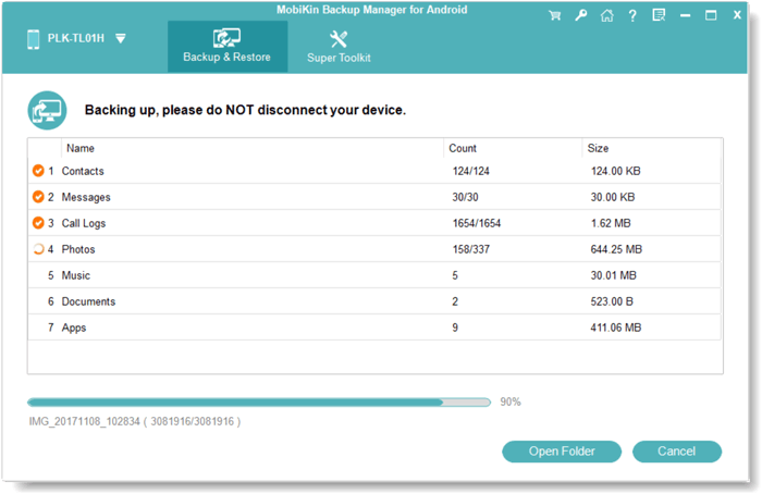 Androidバックアップを使用してAndroidをコンピューターにバックアップして復元します