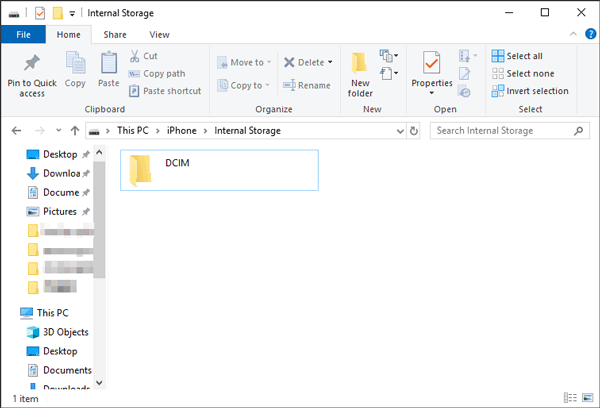 ファイルエクスプローラーを介してUSBを使用してWindowsからiPadにファイルを転送します