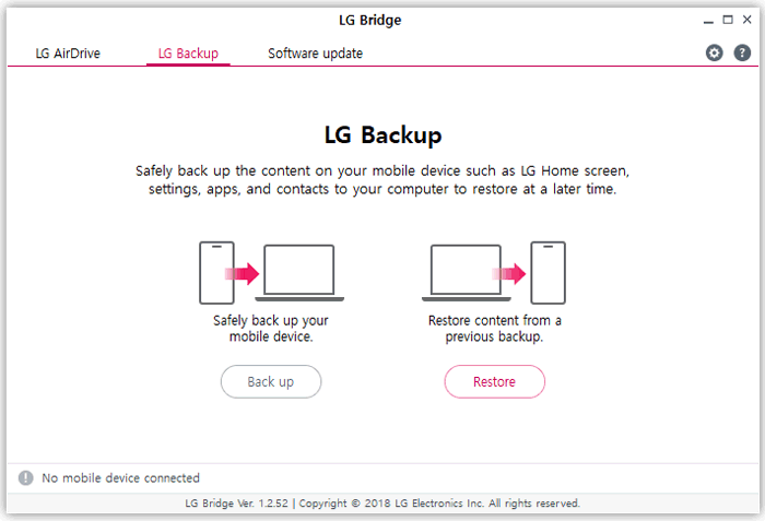 LGブリッジであるLGから別のLGにデータを転送する方法