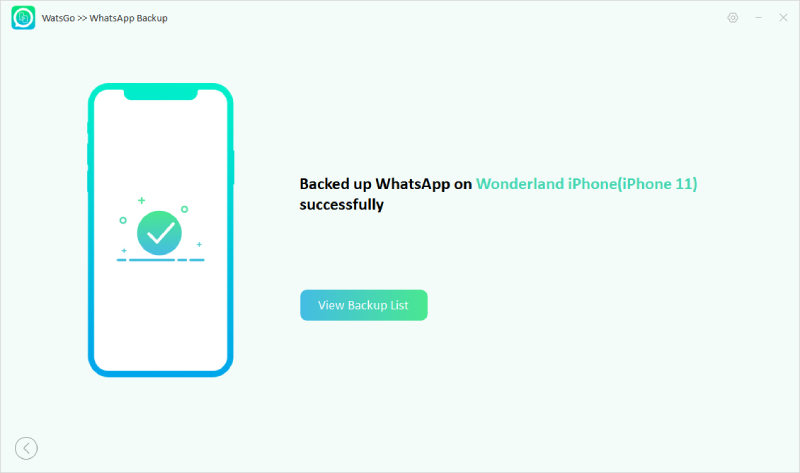 Watsgo Guide-バックアップiPhone WhatsApp成功