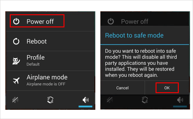 Androidをセーフモードにブートします
