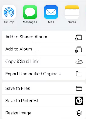 iPhoneからリンクを共有して、iCloudをAndroidに転送します