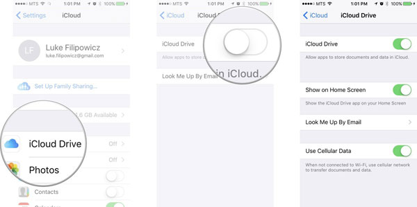 iPhoneからiPadにiCloudを使用してビデオを転送します