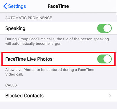 FaceTimeライブ写真