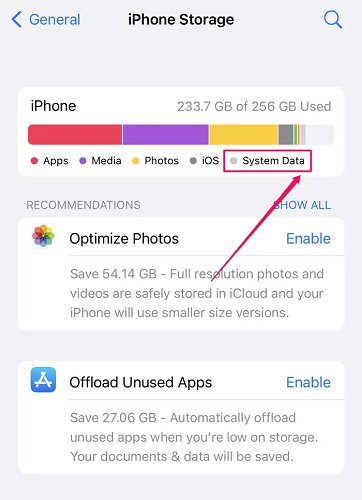 iPhoneで「その他」ストレージを消去する方法。