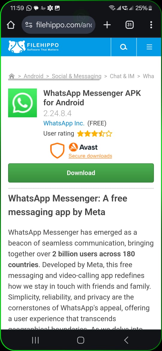 WhatsApp APKをダウンロードします