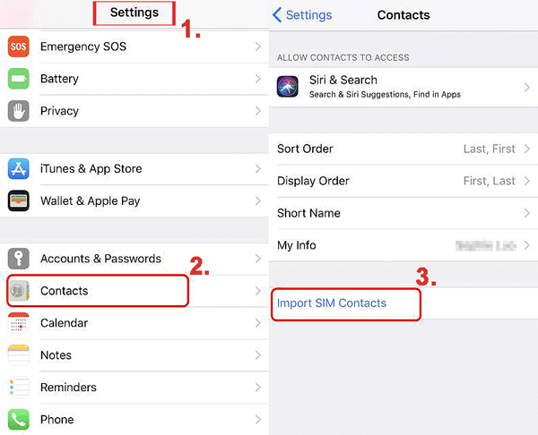 SIMカードからiPhoneへの連絡先をインポートします