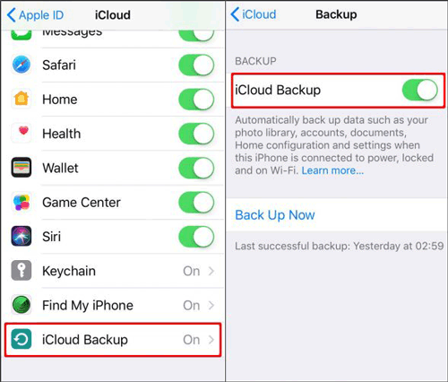 iCloudを使用したMacのiPhoneバックアップ