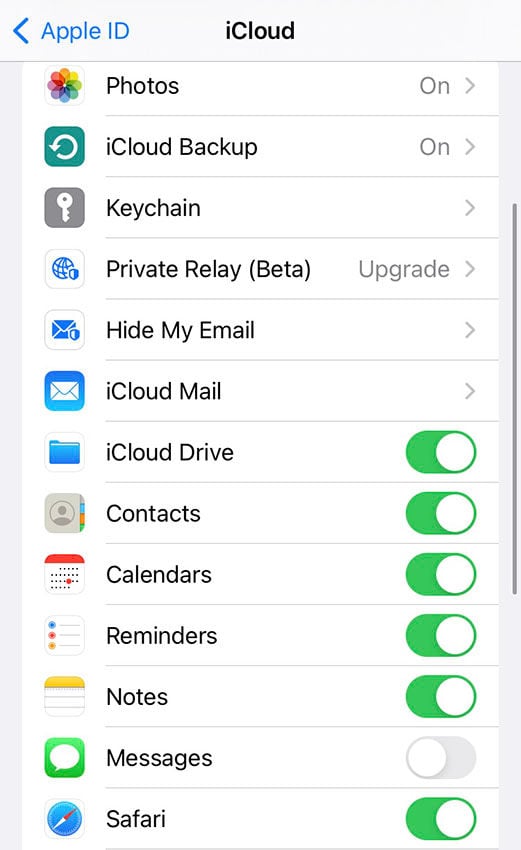 iCloud同期を確認してください