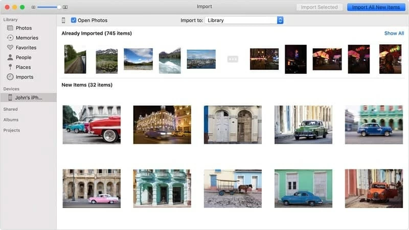 iPhoneの写真アプリ全体のフォースバックアップをMacBookで写真アプリケーションに実行する