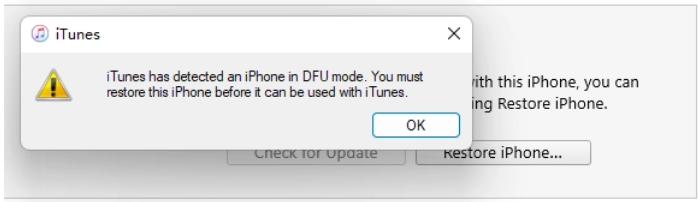 iTunesでは、復元をクリックします