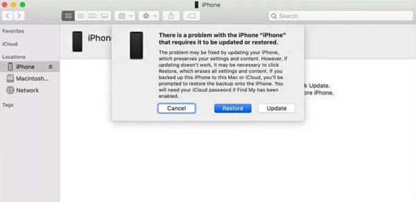 iPhoneを復元します