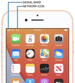 iPhone信号を確認してください