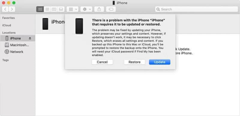iPhoneは更新後にループを再起動します