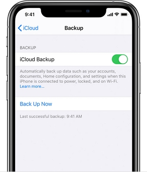 iCloudバックアップを確認してください