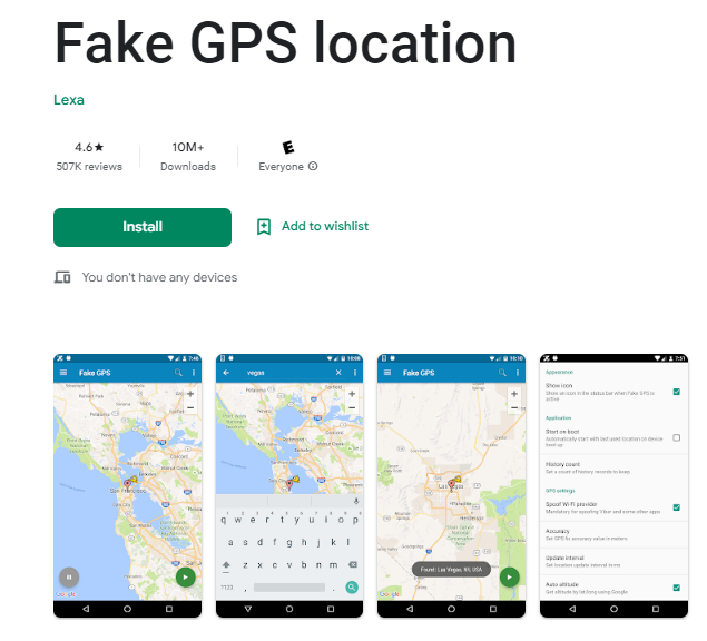 Androidを歩くことなくポケモンGoで移動する方法