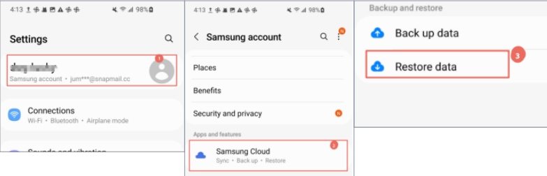Samsung Cloudを使用して削除されたスクリーンショットを回復します
