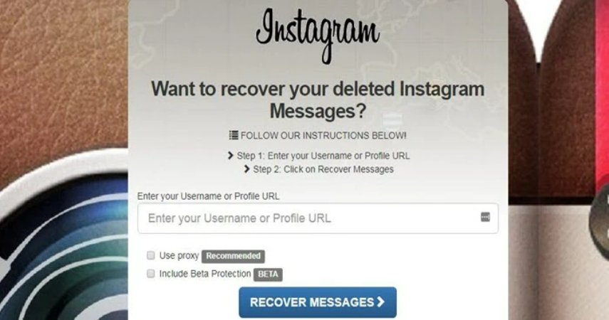 オンラインツールからInstagramで削除されたメッセージを回復します