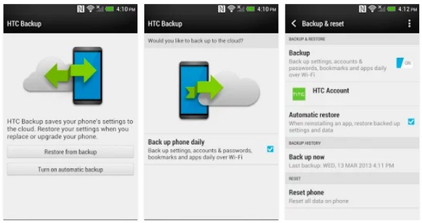 HTCバックアップを介してHTCをバックアップします