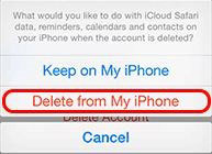 iPhone設定からiCloudアカウントを削除します