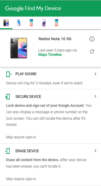 Androidデバイスマネージャーを使用して、パスワードなしでOPPO電話のロックを解除する
