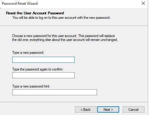 Windowsパスワードをリセットします