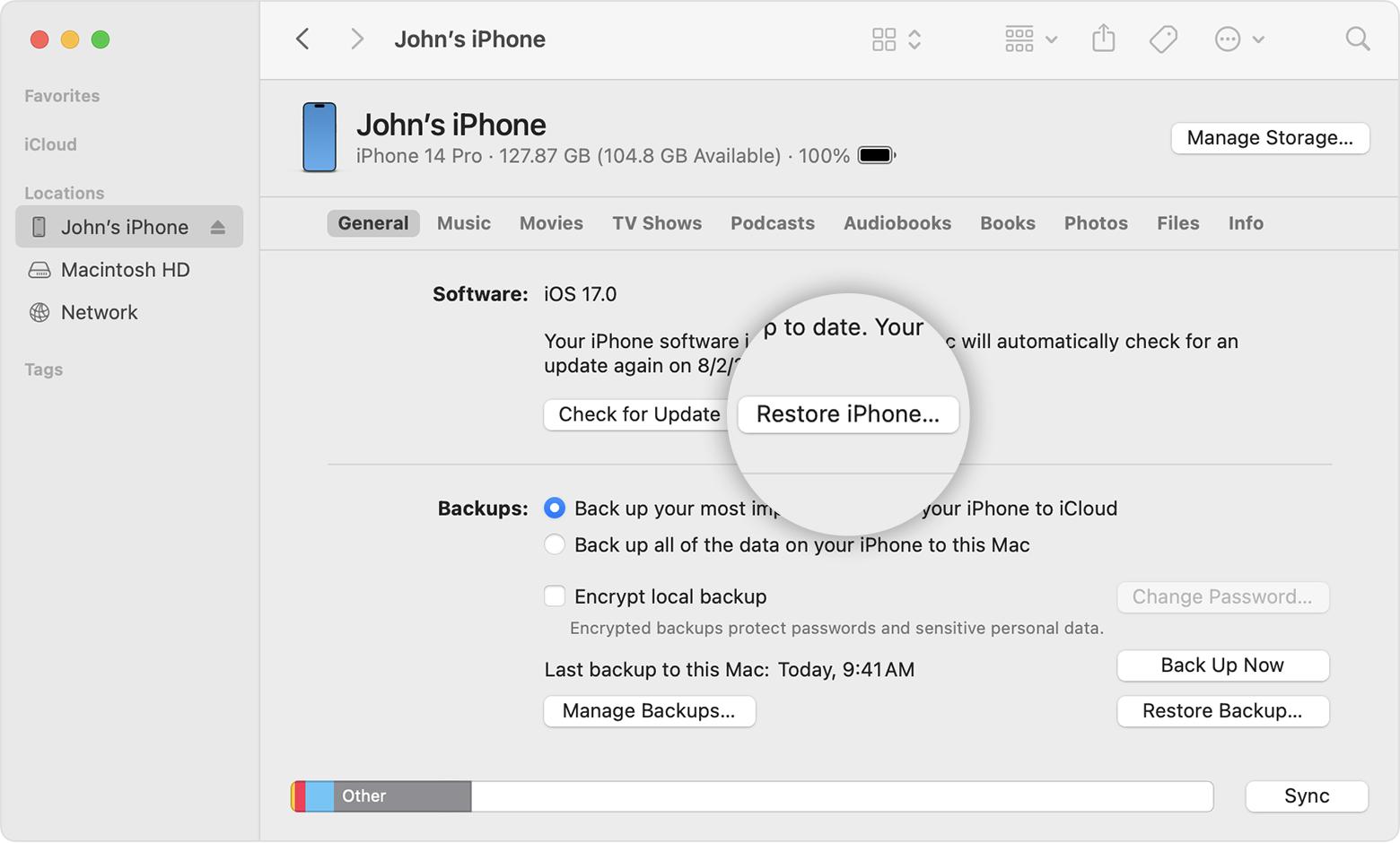 iPhone画面の黒い線が大きくなります