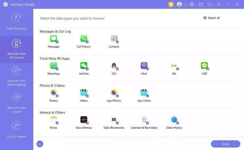 viberメッセージを復元しますunictool