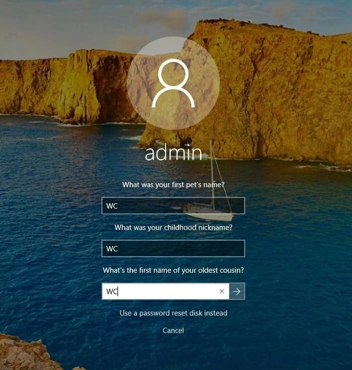 Windows 10ログインパスワードを忘れました