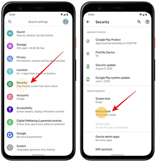Google Pixel電話でフェイスを無効にして再生可能