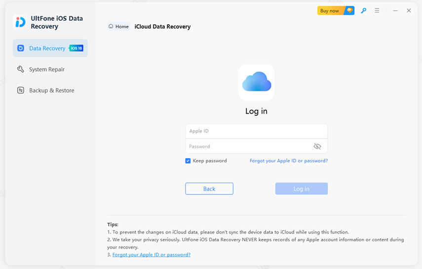 iCholoudバックアップからiPhoneの連絡先を復元します