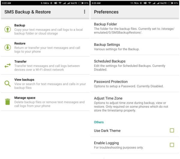 SMSバックアップと復元により、GoogleドライブからAndroidにSMSを復元します