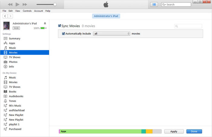 iTunesを使用してPCからiPhoneにビデオを転送します