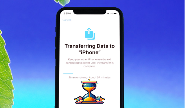 Transfer data to new iphone 16 taking so long.png