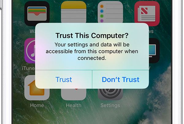 iPhoneでコンピューターを信頼してください