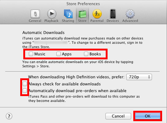 自動ダウンロードを無効にして、iTunesをスピードアップします
