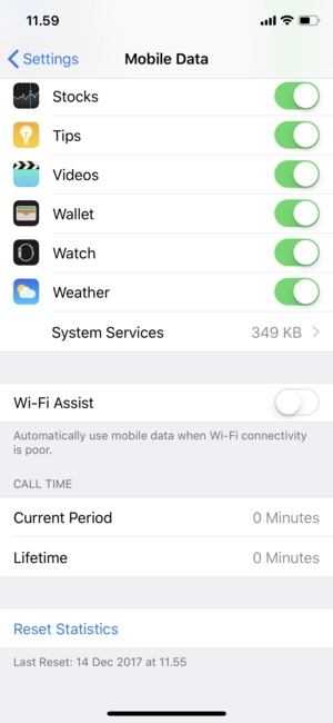 wi-fiアシストをオフにして、iCloudスタックから復元を修正します