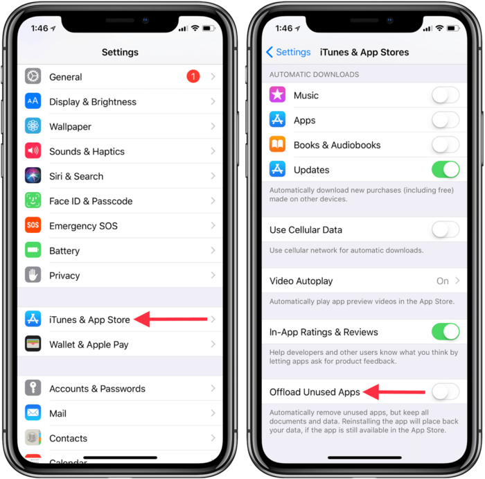 iOSで未使用のアプリをオフロードします