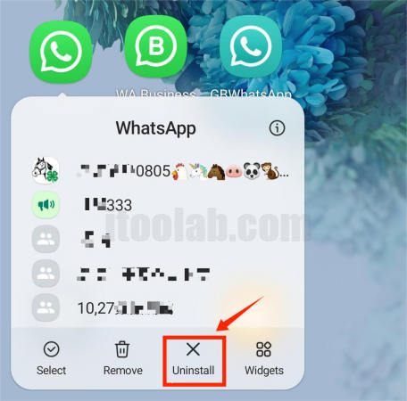 Uninstall whatsapp home screen.jpg