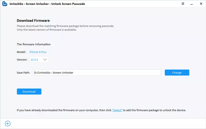Unlockgo-ファームウェアをダウンロードします