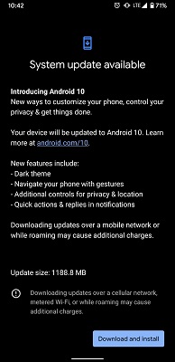 Androidソフトウェアアップデート