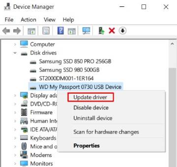 ディスクドライバーを更新します