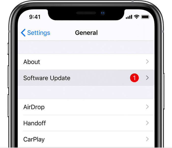 iPhoneソフトウェアアップデート 