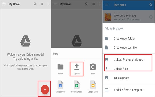 Google Driveを介してAirDrop SamsungからiPhoneへ