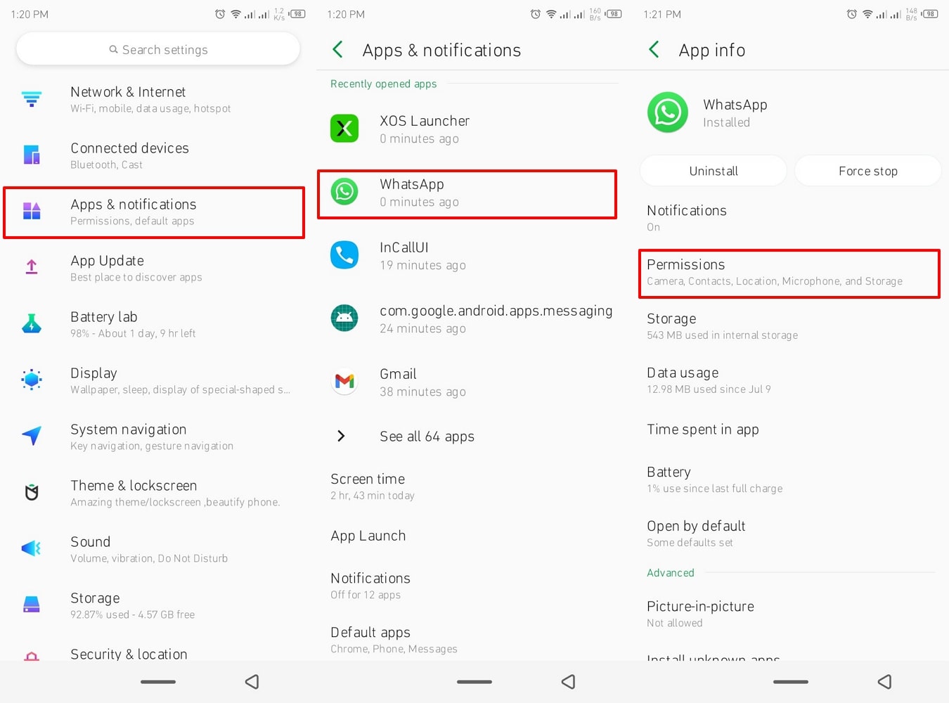 WhatsApp通知Androidをアクティブにします
